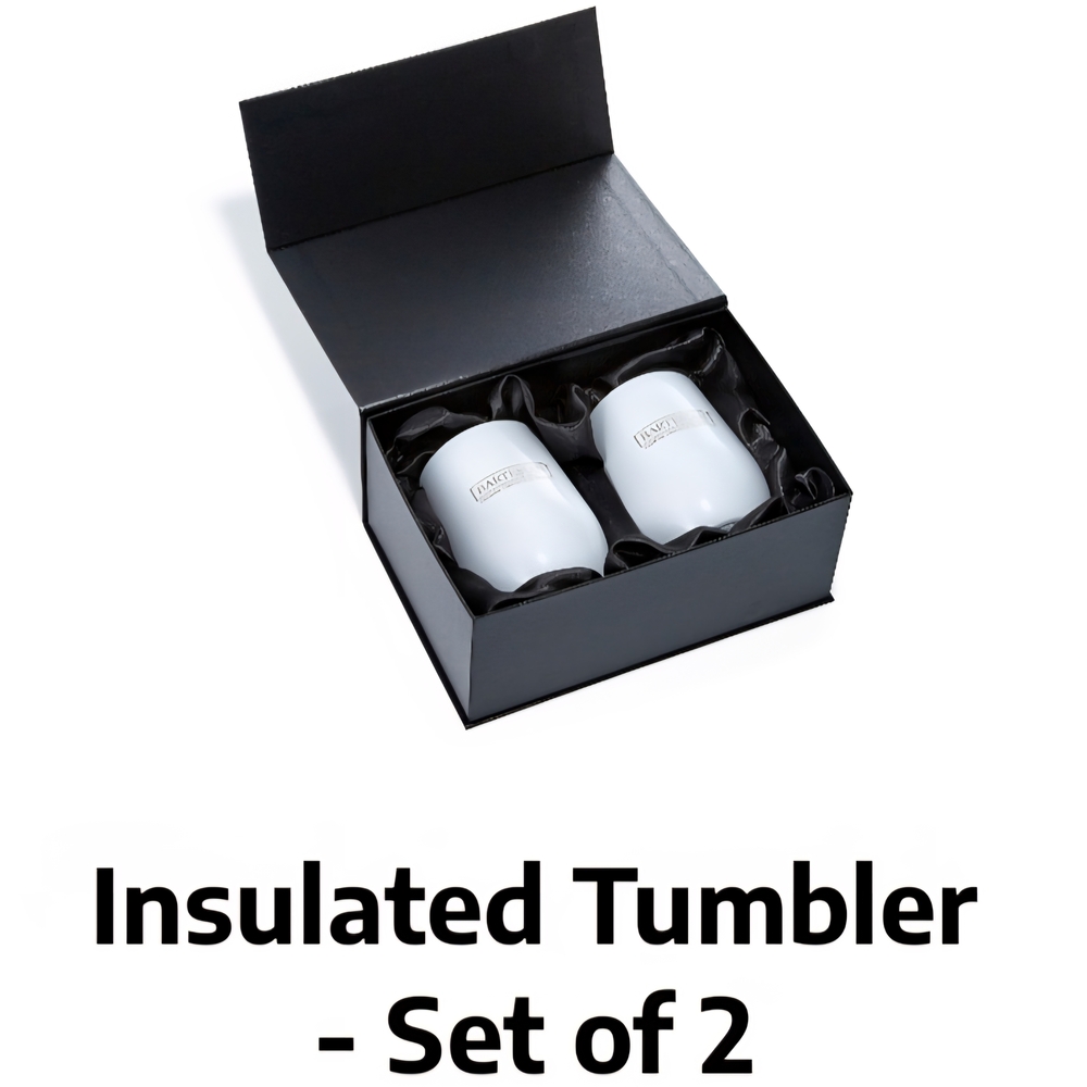 Sleek White Insulated Tumbler Set by [Brand]